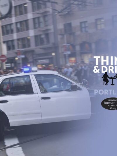 Police car with Think and Drink logo