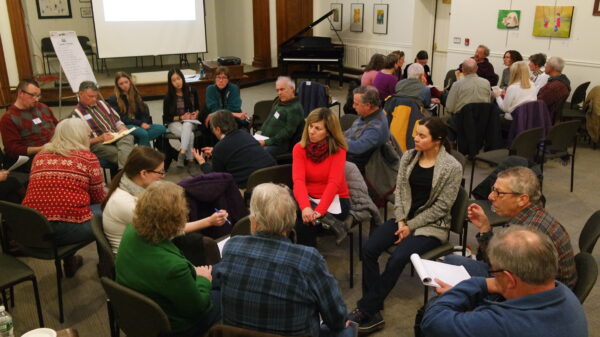 People gathered at ACLU Action Forum in Bangor