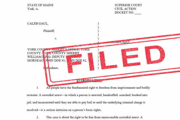 Top portion of legal complaint with red "Filed" stamp