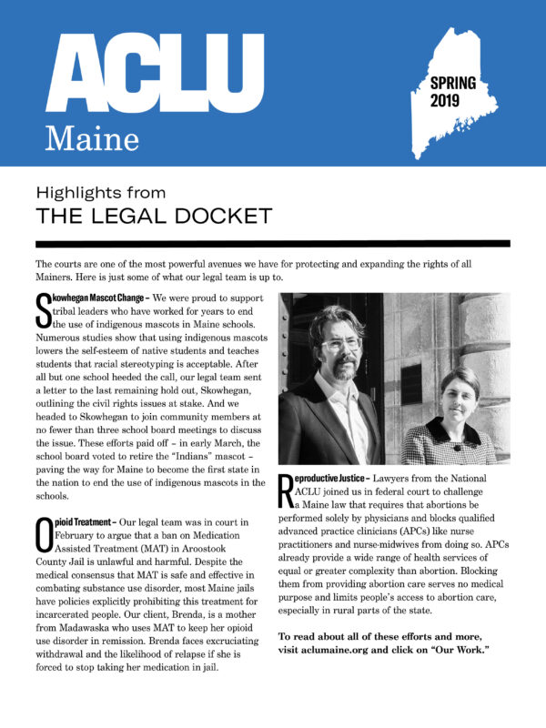 Image of Spring 2019 Newsletter - Page 1