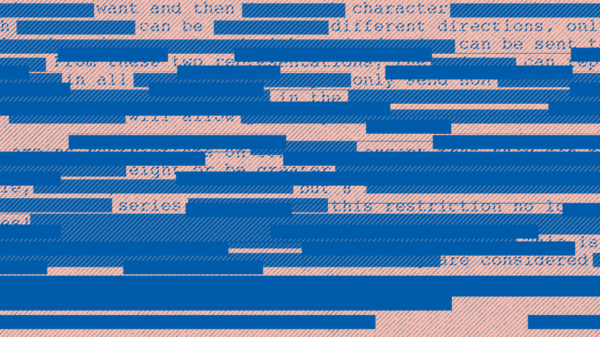 Text with redaction lines