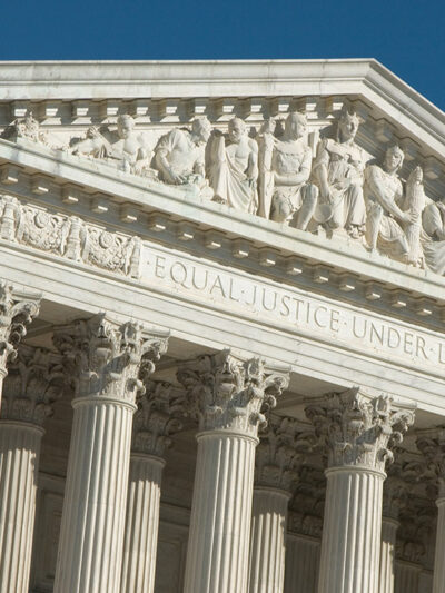 The exterior of the Supreme Court.
