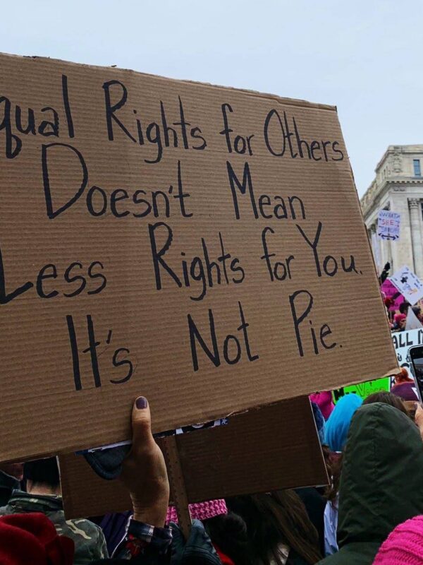 Equal rights for others doesn't mean less rights for you. It's not a pie.