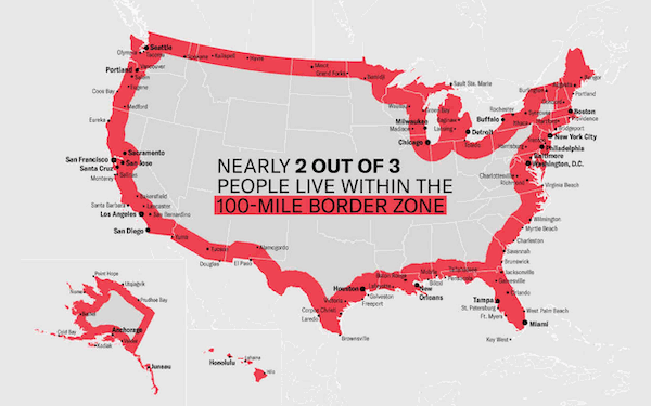 100 mile border zone graphic