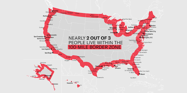 100 mile border zone graphic