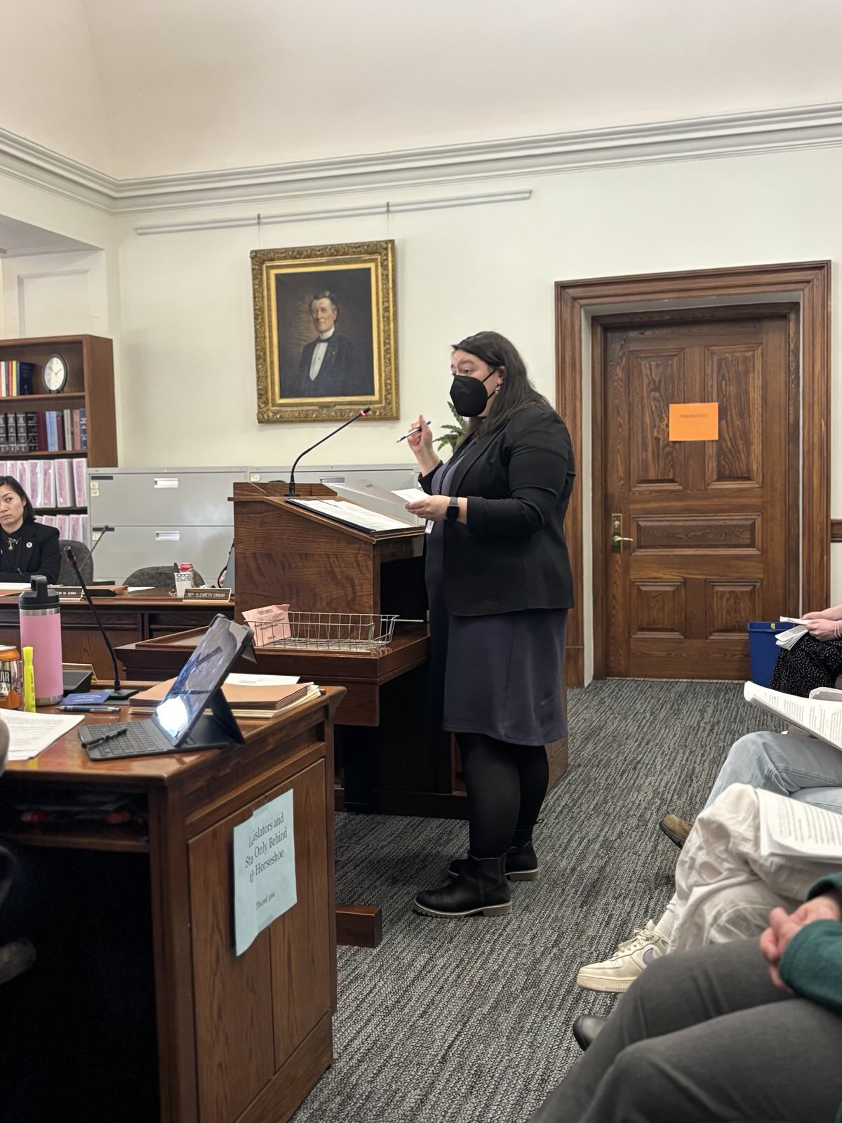 Alicia Rea testifies before the Joint Standing Committee on the Judiciary