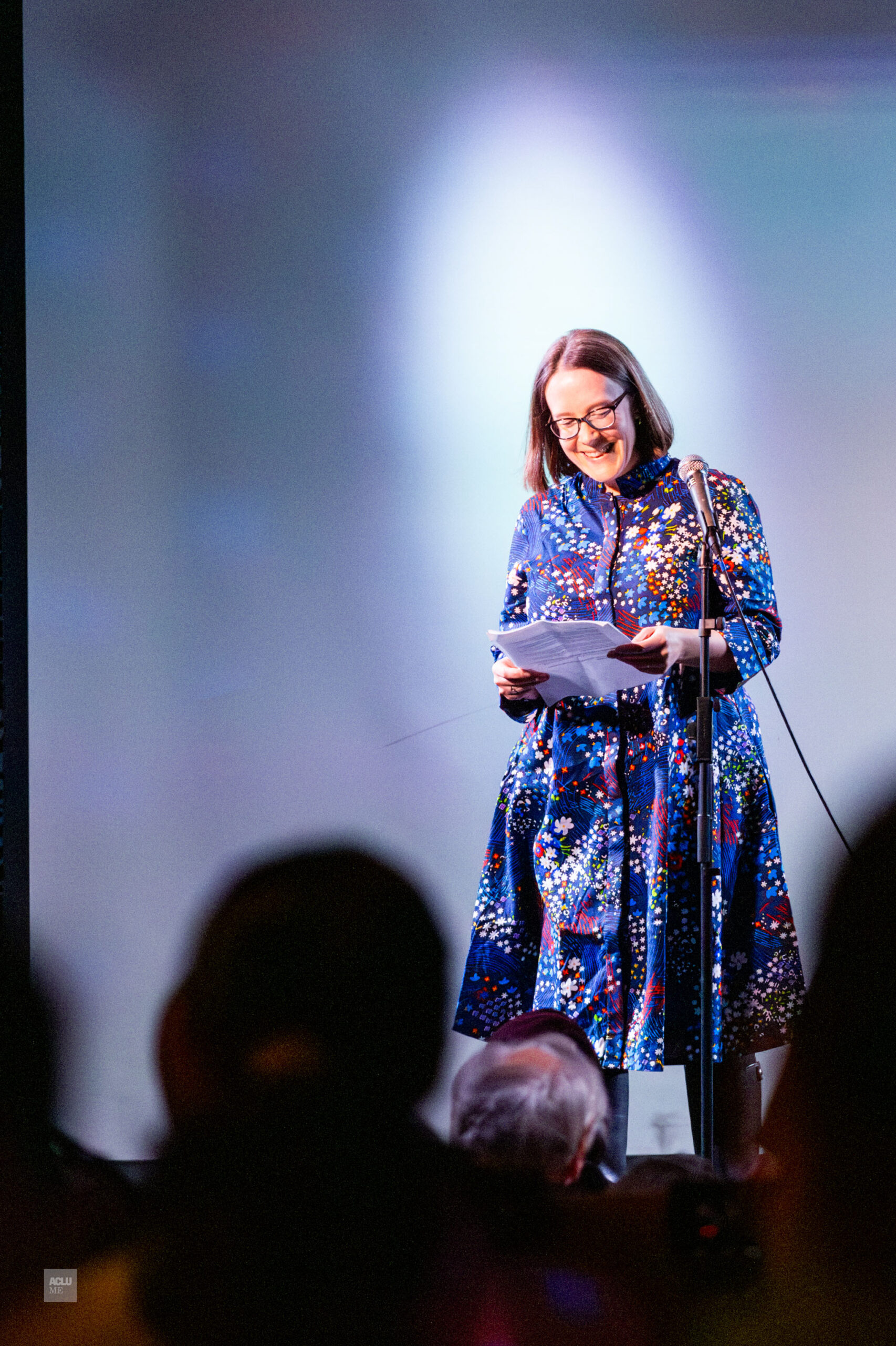 Molly Rowles reading at the Come As You Are Event
