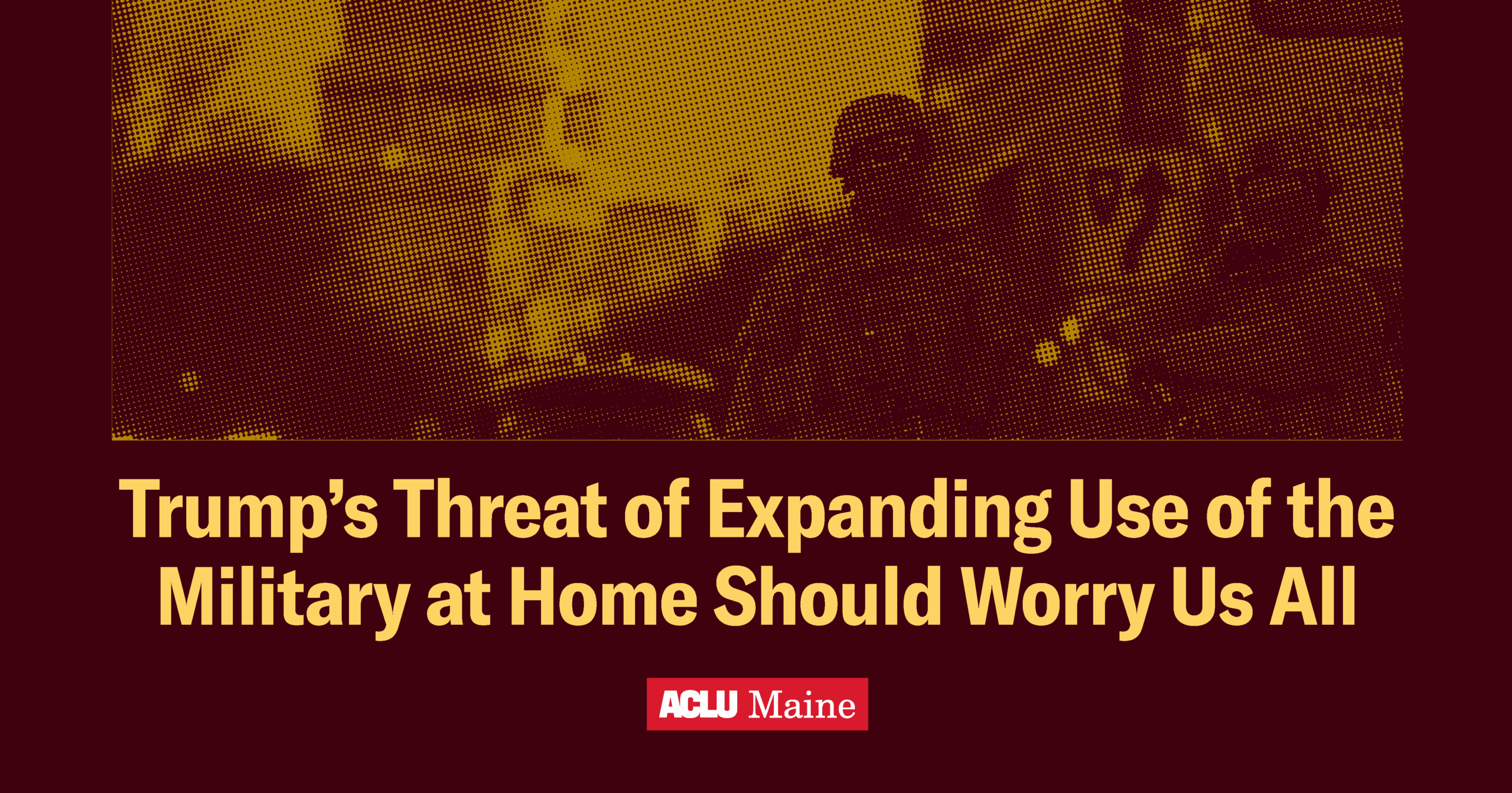 Trump's threat of expanding use of the military at home should worry us all.