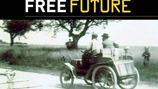 Vintage car driving on a road