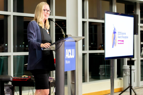 Professor Anna Welch speaking at the 2025 Scolnik Award Reception
