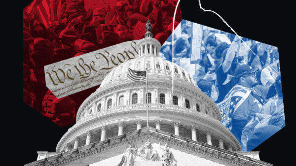 Washington D.C. and protest imagery.