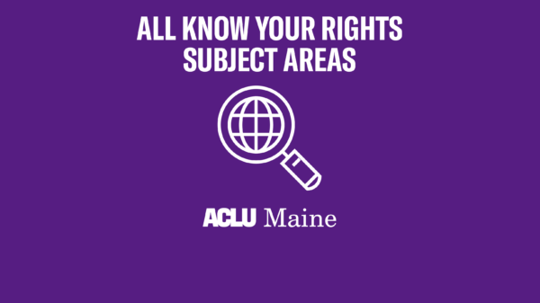 All Know Your Rights subject areas