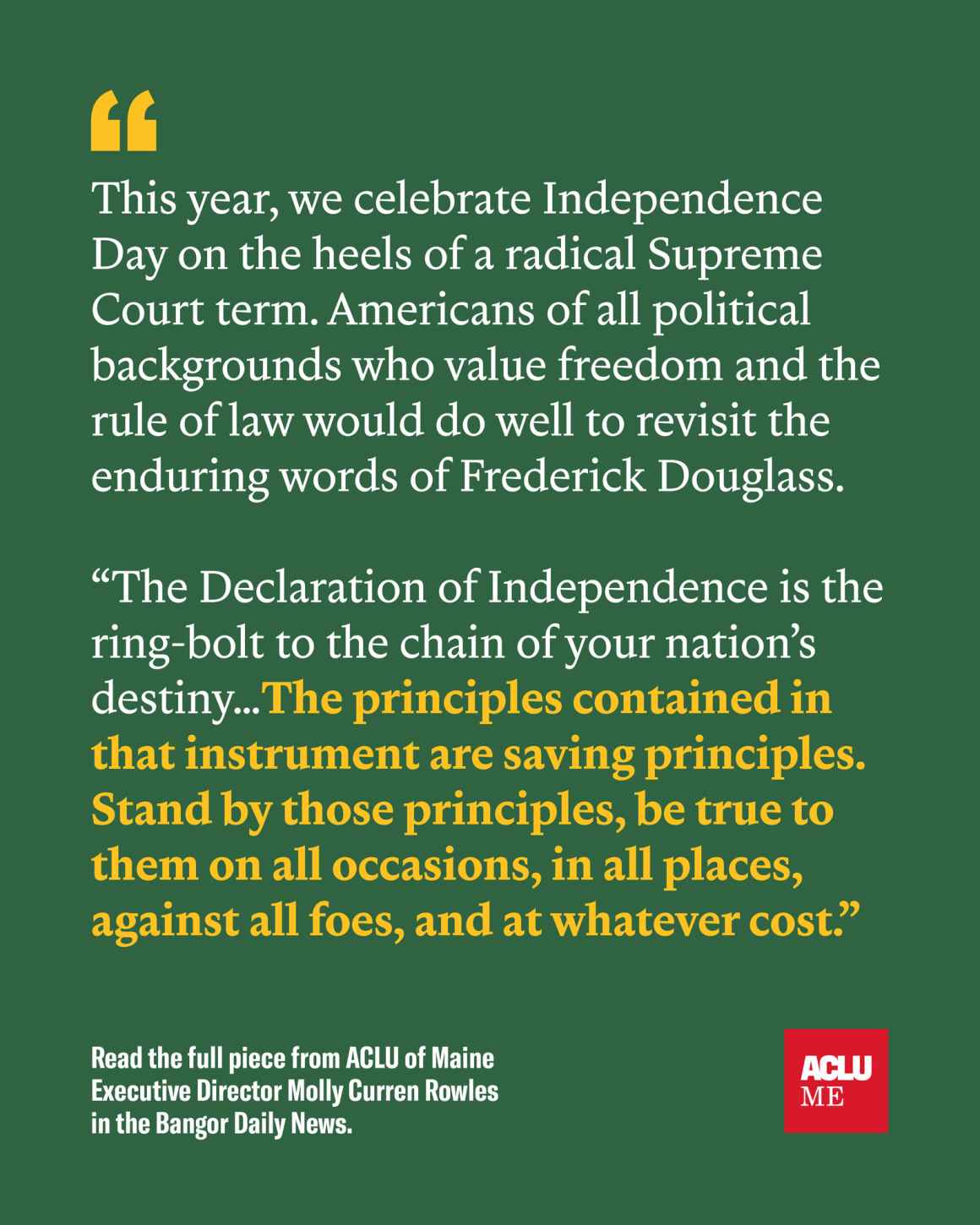 July 4 Column Quote July 4 Column Quote