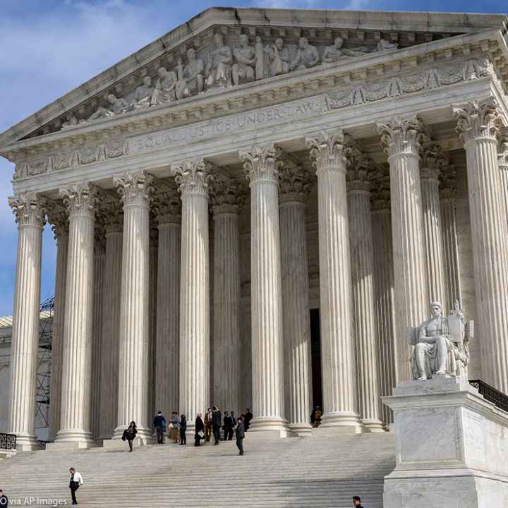 The exterior of the Supreme Court.