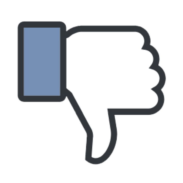 Upside-down Facebook thumb