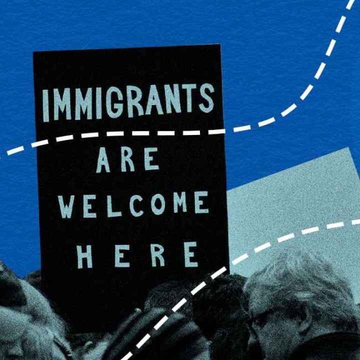 Immigrants are welcom here graphic