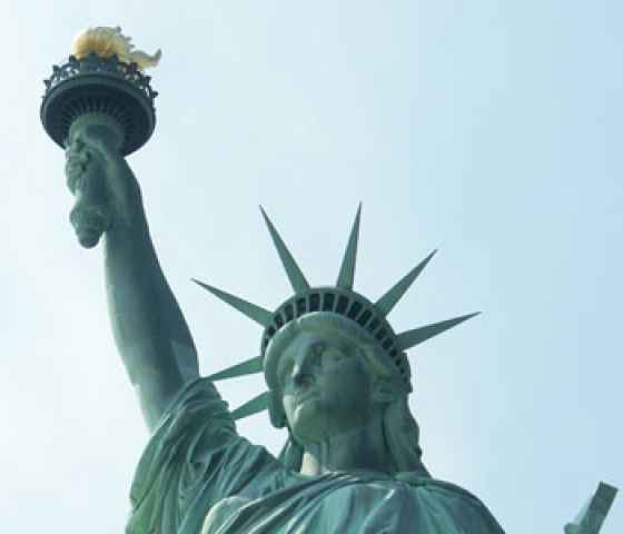 statue of liberty head and arm with torch 